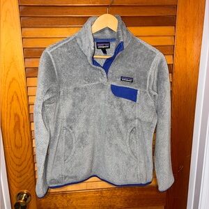Patagonia Women’s Blue & Gray Re-Tool Snap-T Fleece Pullover - size small